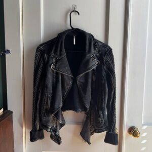 100% Cotton Free People Moto Jacket